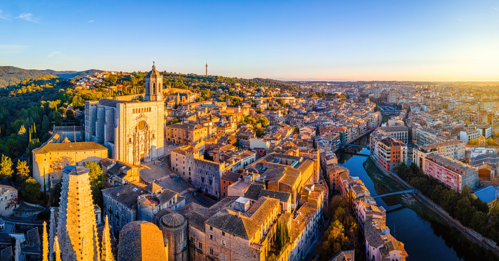Girona Costa Brava city from above